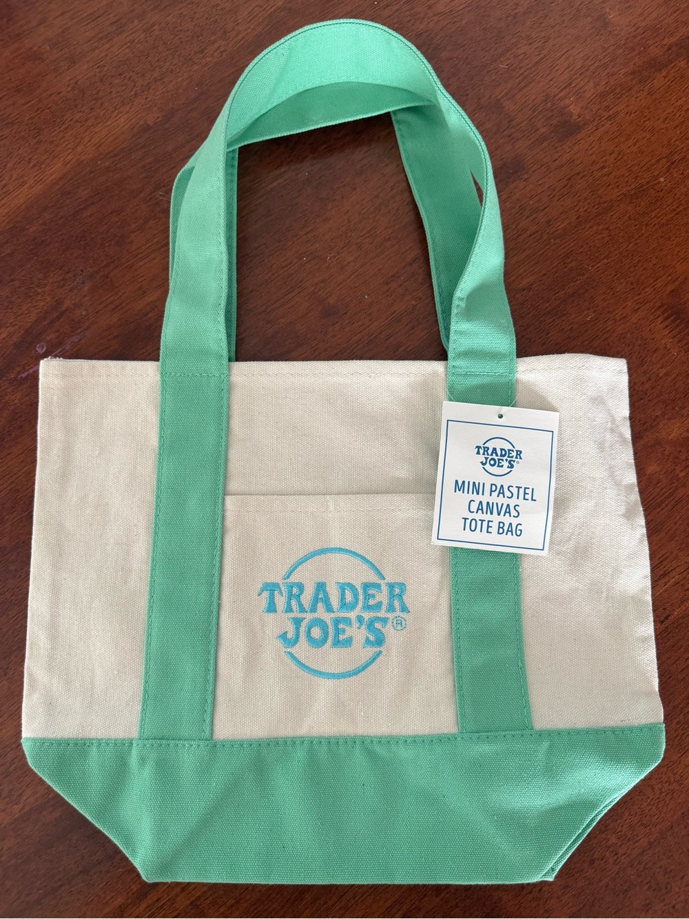 Brand New: TRADER JOE’S Mini Pastel Canvas Tote